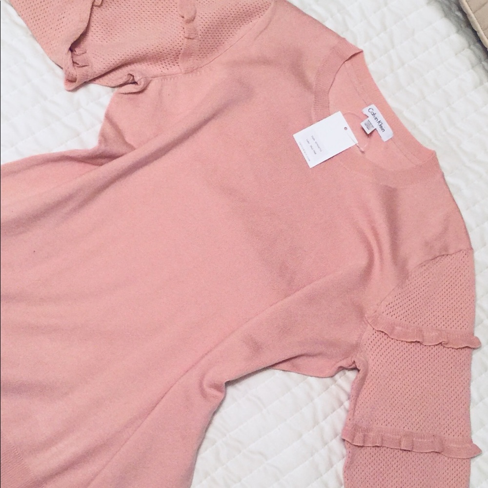 NWT Calvin Klein pale pink sweater